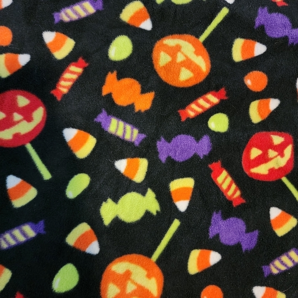 Way To Celebrate Halloween Pet Dog Shirt Black Orange All-over Candy Print EUC L - Picture 4 of 9